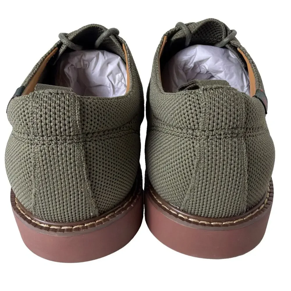 GH Bass Pasadena Knit Buck Mens 8.5M Army Green Oxford Shoes BAZ2B421 NIB